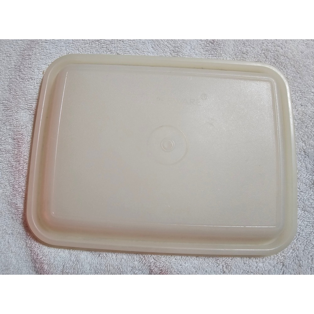 Tupperware Tray‎ Vintage Serving Dish Rectangle Container Beige